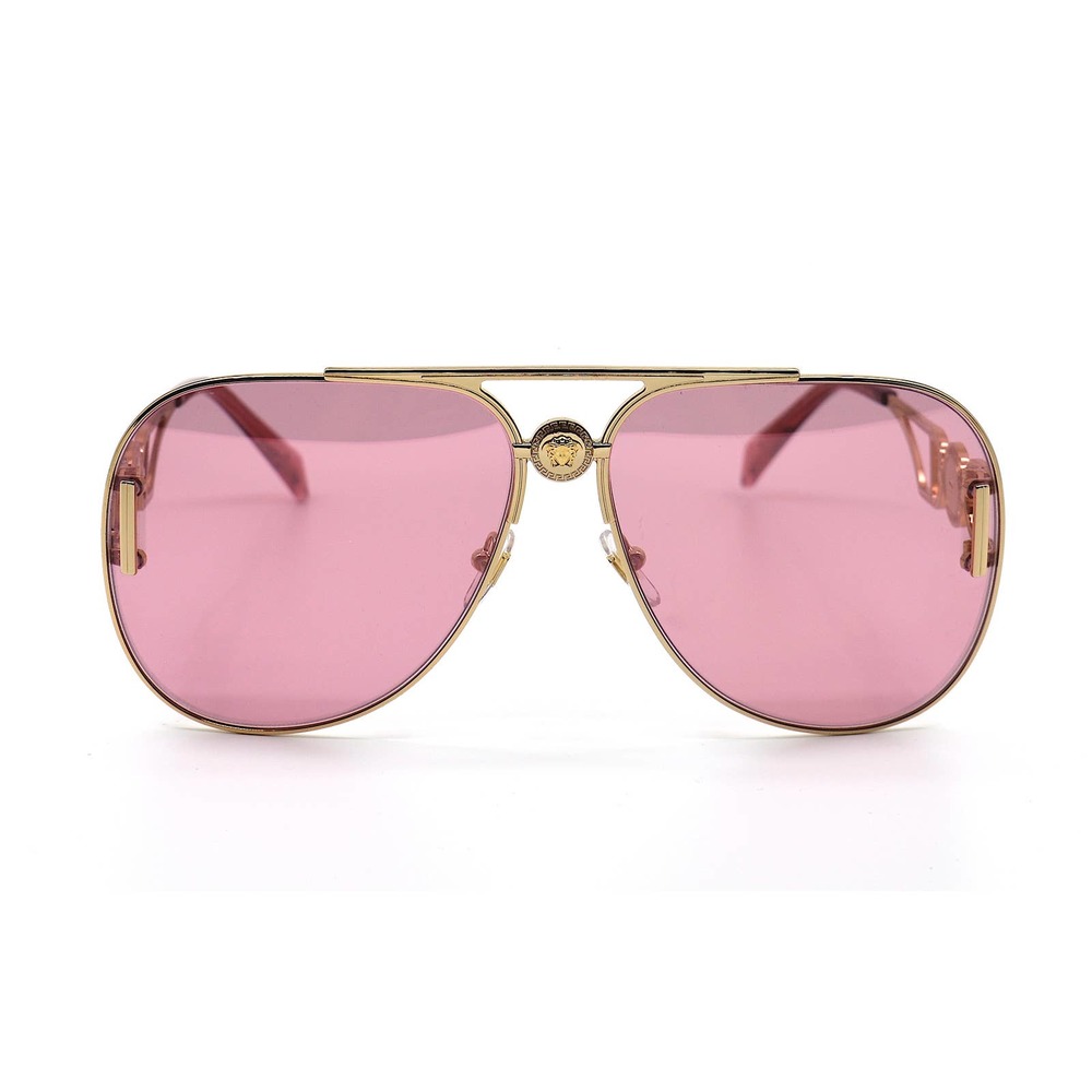 VERSACE VE2255 1002A4 GOLD PINK AUTHENTIC SUNGLASSES - Picture 4 of 13
